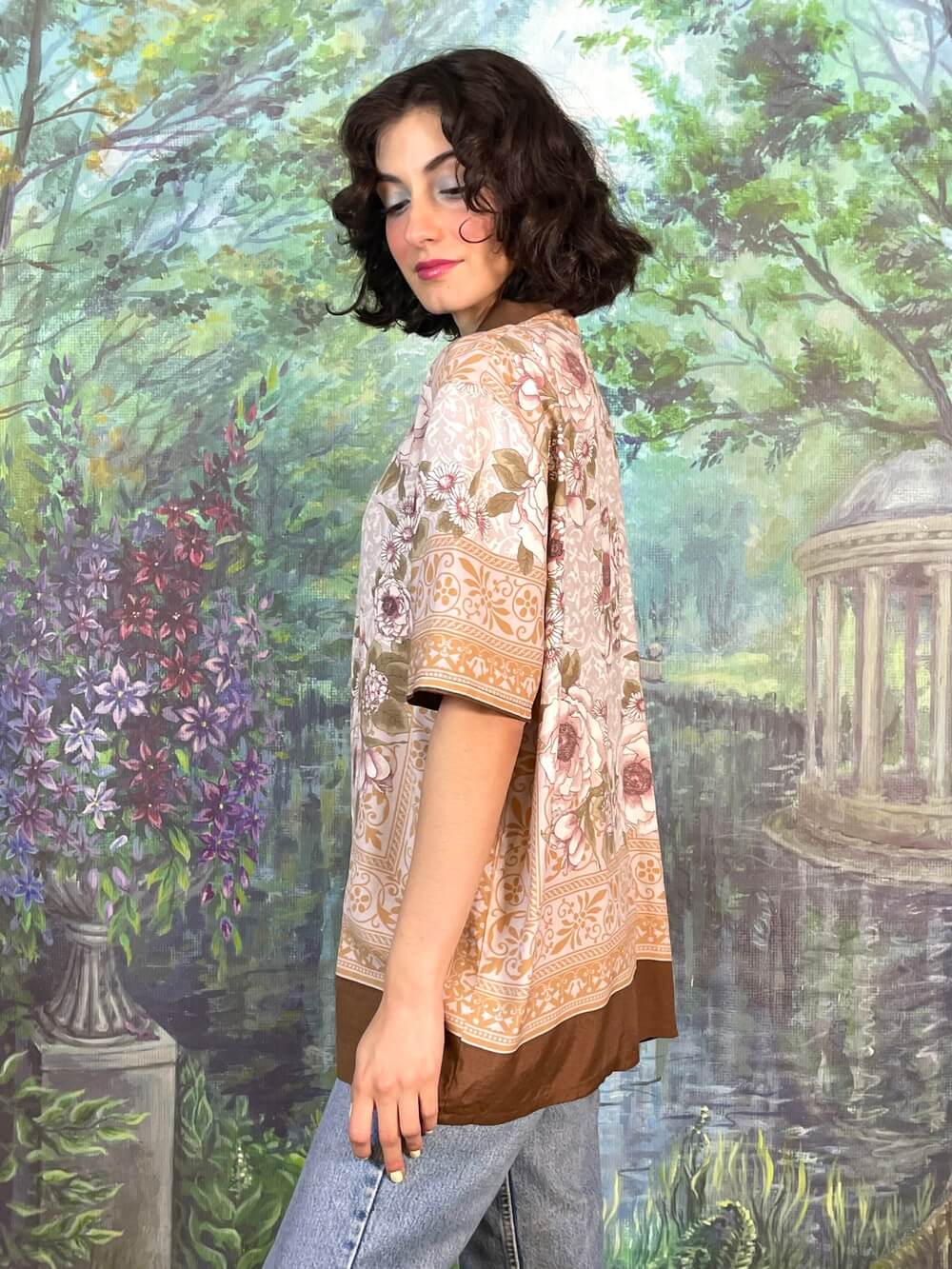 Vintage Floral Oversized Shirt