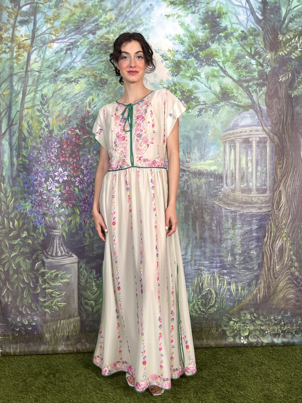 Vintage Romantic Floral Maxi Dress