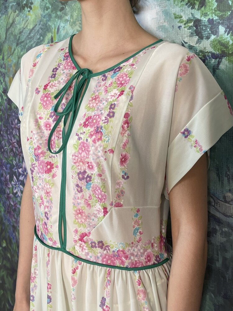 Vintage Romantic Floral Maxi Dress