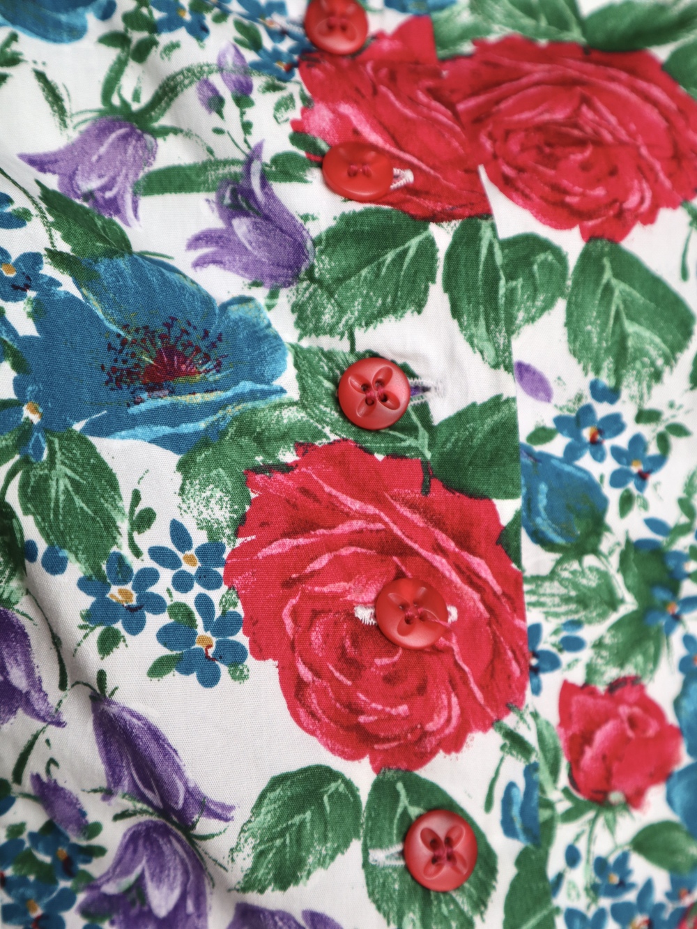 Vintage Austrian Floral Cotton Dress
